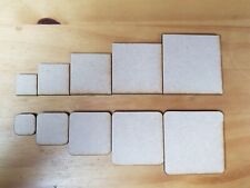 QUADRADOS 2 a 6cm - Formas para artesanato em branco madeira MDF 3mm - sem/sem cantos curvos, usado comprar usado  Enviando para Brazil