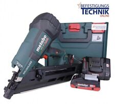 34° Metabo Gwoździarka akumulatorowa NFR18LTX90BL 50-90mm 18V 2x4,0Ah do piły taśmowej 34° DNW na sprzedaż 34° Metabo Gwoździarka akumulatorowa NFR18LTX90BL 50-90mm 18V 2x4,0Ah do piły taśmowej 34° DNW na sprzedaż  Wysyłka do Poland