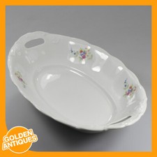 vintage stary biały kwiatowy porcelanowy Chiny owalny talerz do serwowania ryb talerz na sprzedaż  PL