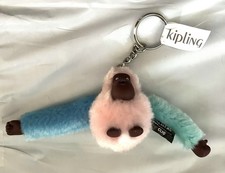 Usado, Novo sem etiquetas KIPLING três cores rosa azul-petróleo Clio 2” macaco chaveiro bolsa charme fob comprar usado  Enviando para Brazil