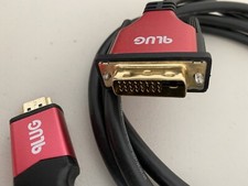 Qlug 6FT Hdmi Para Dvi D 24+1 Macho Adaptador De Ouro Com Alta Velocidade Da Internet comprar usado  Enviando para Brazil