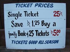 Ticket prices vintage for sale  Flemington