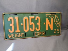 1925 florida license for sale  Jasper
