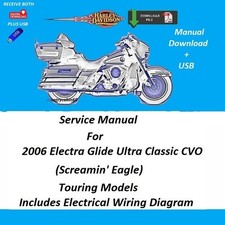 Harley Davidson 2006 Electra Glide Ultra Classic CVO Tour Models Manual de Serviço, usado comprar usado  Enviando para Brazil