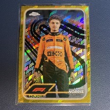 Logotipo refrator retrato Topps Chrome Formula 1 2024 F1 Lando Norris #7 ouro/50 comprar usado  Enviando para Brazil