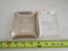 VINTAGE FOX HEAD BREWING CO BANDEJA DE CINZAS DE CERVEJA BANDEJA DE METAL COLECIONÁVEL PROMOCIONAL comprar usado  Enviando para Brazil