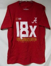 Camiseta masculina Alabama Crimson Tide 18x National Champions tamanho G A1 4707 comprar usado  Enviando para Brazil