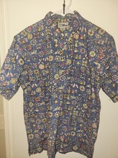Camiseta pulôver havaiana masculina XL Reyn Spooner bandeira americana floral do avesso comprar usado  Enviando para Brazil