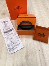 Bracelet hermès noir d'occasion  Le Grand-Quevilly