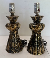 DEENA CHINA LÂMPADA DECORADA A OURO 24 QUILATES - MCM - OURO SALPICADO E PRETO, usado comprar usado  Enviando para Brazil
