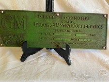 Placa construtora de locomotivas GM número de série 1299 - 26 de maio de 1941 comprar usado Placa construtora de locomotivas GM número de série 1299 - 26 de maio de 1941 comprar usado  Enviando para Brazil