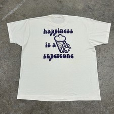 Camisa promocional vintage anos 90 Big Olaf Creamery Ice Cream Shop adulto GG branca engraçada comprar usado  Enviando para Brazil