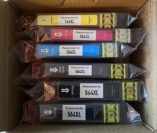 564XL (mais cópias!) Cartuchos de tinta HP COMPAT 3 PRETO 1 CIANO, 1 MAGENTA 1 AMARELO comprar usado  Enviando para Brazil