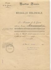 Diplôme médaille coloniale d'occasion  Épinal