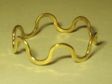 Usado, Anel coroa minimalista peso leve tamanho 2 - 4,5 ouro maciço-onda-14K-ouro-faixa fina comprar usado  Enviando para Brazil