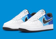 Tênis casual Nike Air Force 1 07 masculino tamanho EUA 15 branco/preto/azul raro novo✅ comprar usado  Enviando para Brazil