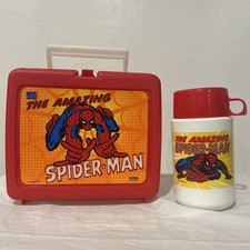 Lancheira de plástico vermelha 1998 “The Amazing Spider-Man” com garrafa térmica - Vintage por Thermos comprar usado  Enviando para Brazil