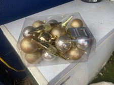 Christmas baubles champagne for sale  KETTERING