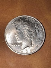 1924 silver peace for sale  ST. HELENS