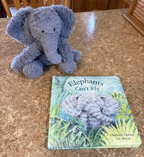 Usado, Livro Jellycat Fuddlewuddle 9” Blue Elephant and Elephants Can’t Fly comprar usado  Enviando para Brazil