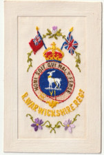 Ww1 embroidered r.e. for sale  FAREHAM