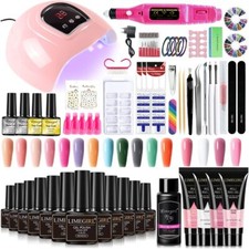 Kit de ferramentas de gel para unhas 54W lâmpada para unhas 18/12/7 cores kit de esmalte em gel UV broca para unhas comprar usado  Enviando para Brazil