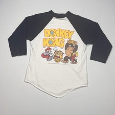 Camisa Vintage Nintendo Donkey Kong Crunch Cereal Promo 1983 Manga 3/4 Média comprar usado  Enviando para Brazil