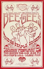 Pôster de concerto emoldurado Bee Gees, Staple Singers 1971 Baltimore, MD comprar usado Pôster de concerto emoldurado Bee Gees, Staple Singers 1971 Baltimore, MD comprar usado  Enviando para Brazil