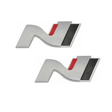 2x emblema de porta prata fosca N Fender para i30 Sonata Elantra Veloster Kona Tucso comprar usado  Enviando para Brazil