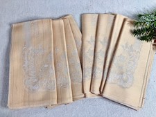 Antigo 8 guardanapos de jantar damasco tecido para coloração champanhe pêssego não usado formal comprar usado  Enviando para Brazil