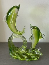 Dolphin turquoise murano for sale  Flushing