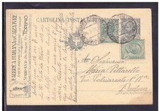 Cartolina postale tassello usato  Italia