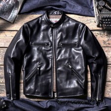 Chaqueta de motociclista estadounidense retro de cuero de vaca estilo vintage para hombre segunda mano Chaqueta de motociclista estadounidense retro de cuero de vaca estilo vintage para hombre segunda mano  Embacar hacia Mexico