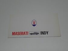 Maserati indy brochure usato  Bussoleno