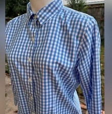 L.L. Camisa Bean Feminina Média Azul/Branca Sem Rugas Manga 3/4 comprar usado  Enviando para Brazil
