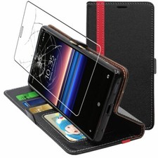 Coque Sony Xperia 1 (2019) Etui Portefeuille Housse Porte-Cartes + VERRE Trempé, usado comprar usado  Enviando para Brazil