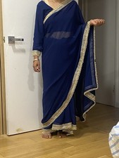 Navy blue saree for sale  LONDON