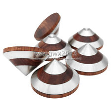 3x 46mm Palo de Rosa + Acero Inoxidable Altavoz de Piso a Prueba de Golpes Soporte Base segunda mano  Embacar hacia Mexico