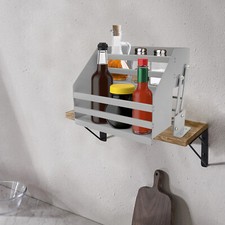 Organizador de armário retrátil 2 camadas armário retrátil prateleira de parede pratos de especiarias rack comprar usado  Enviando para Brazil