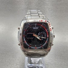 Relógio Casio Edifice EFA-122 masculino 41mm analógico digital aço retangular nova bateria comprar usado  Enviando para Brazil