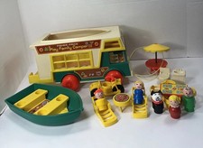 1972 Vintage Fisher Price Little People Play Family RV Camper #994 Corda de Barco comprar usado  Enviando para Brazil