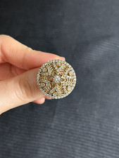 Anel feminino turco feito à mão prata esterlina 925 topázio branco tamanho 8, comprar usado Anel feminino turco feito à mão prata esterlina 925 topázio branco tamanho 8, comprar usado  Enviando para Brazil