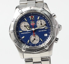 [Como está] TAG HEUER Professional 2000 CK1112 38mm relógio masculino de quartzo mostrador azul comprar usado  Enviando para Brazil