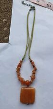 Orange square pendant for sale  BACUP
