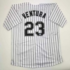 Usado, Camiseta de beisebol listrada de giz Robin Ventura Chicago autografada/assinada Beckett certificado de autenticidade comprar usado  Enviando para Brazil