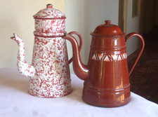 Lot cafetières émaillées d'occasion  Labenne