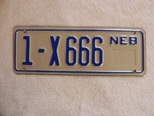 Placa de licença de motocicleta 1-x666 Nebraska comprar usado  Enviando para Brazil