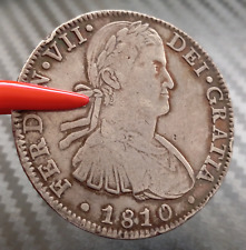 Usado, Peça de 8 reais MÉXICO Ferdinand VII 1810 Fernando moeda de prata era colonial comprar usado  Enviando para Brazil