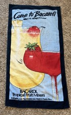 1988 Bacardi Rum toalha de praia bebida mista coquetel cores brilhantes vêm para Bacardi, usado comprar usado  Enviando para Brazil