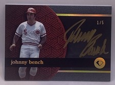 JOHNNY BENCH 2024 TOPPS ÍCONES DE DIAMANTE TINTA POLI OURO AUTÓGRAFO VERMELHO #1/5 SSP comprar usado  Enviando para Brazil